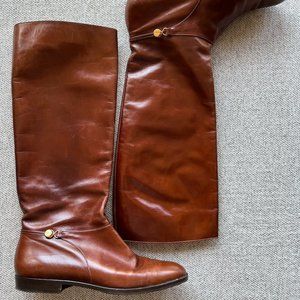 Salvatore Ferragamo Knee High Boots - Size 7.5 Brown